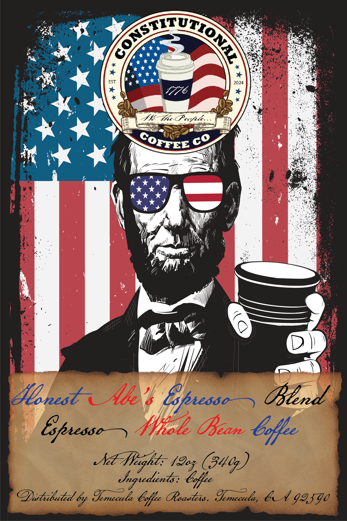 Honest Abe's Whole Bean Espresso/Dark Roast Blend