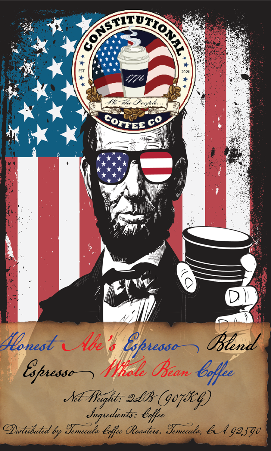 Honest Abe's Whole Bean Espresso/Dark Roast Blend