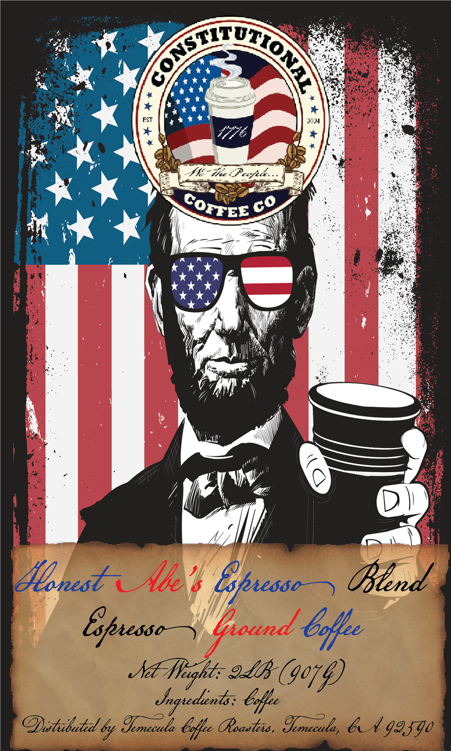 Honest Abe's Whole Bean Espresso/Dark Roast Blend