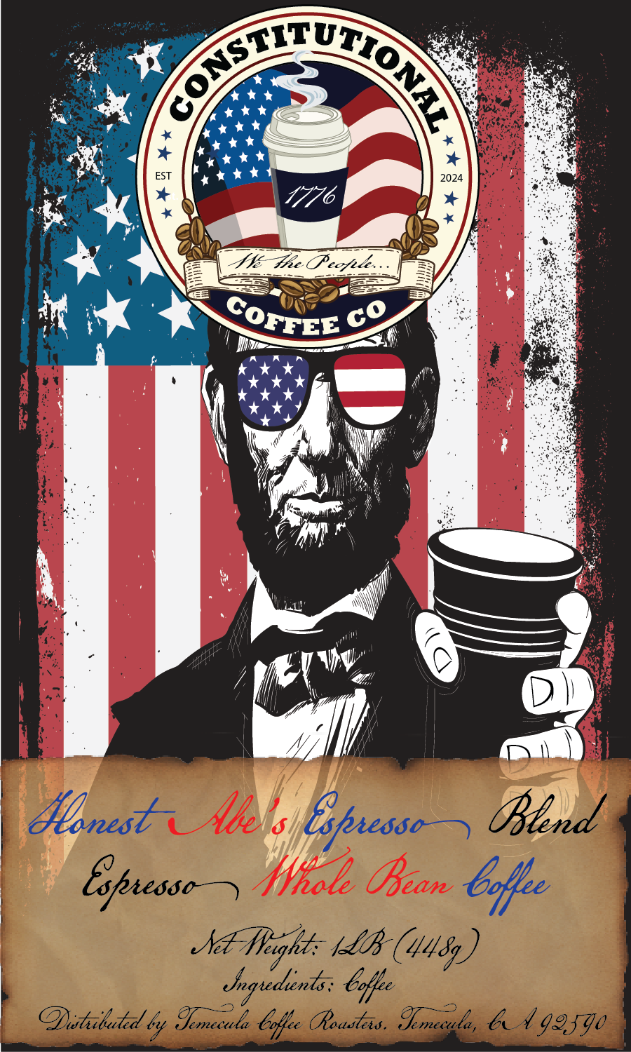 Honest Abe's Whole Bean Espresso/Dark Roast Blend