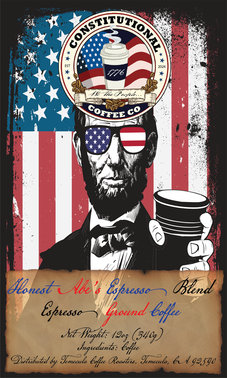 Honest Abe's Whole Bean Espresso/Dark Roast Blend