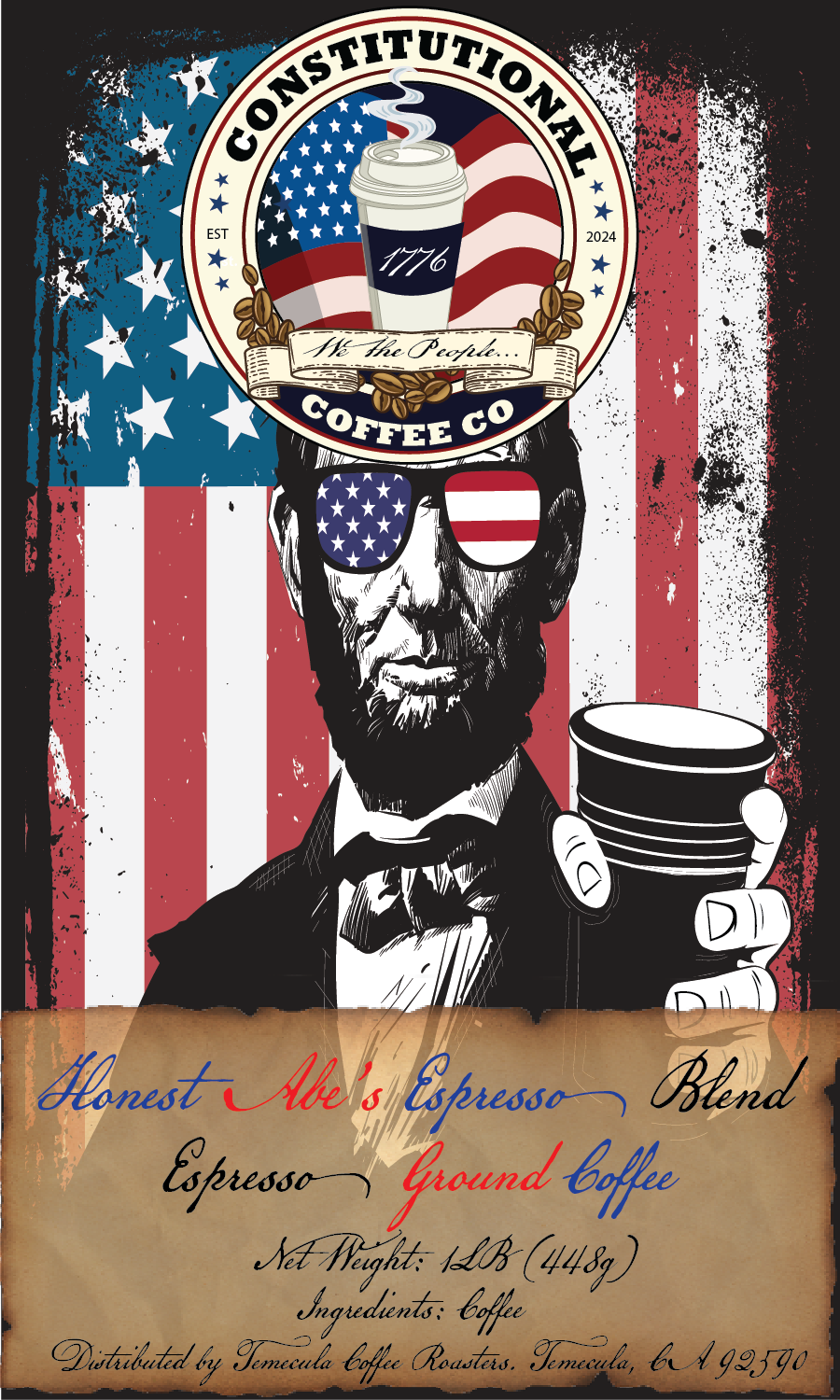 Honest Abe's Whole Bean Espresso/Dark Roast Blend